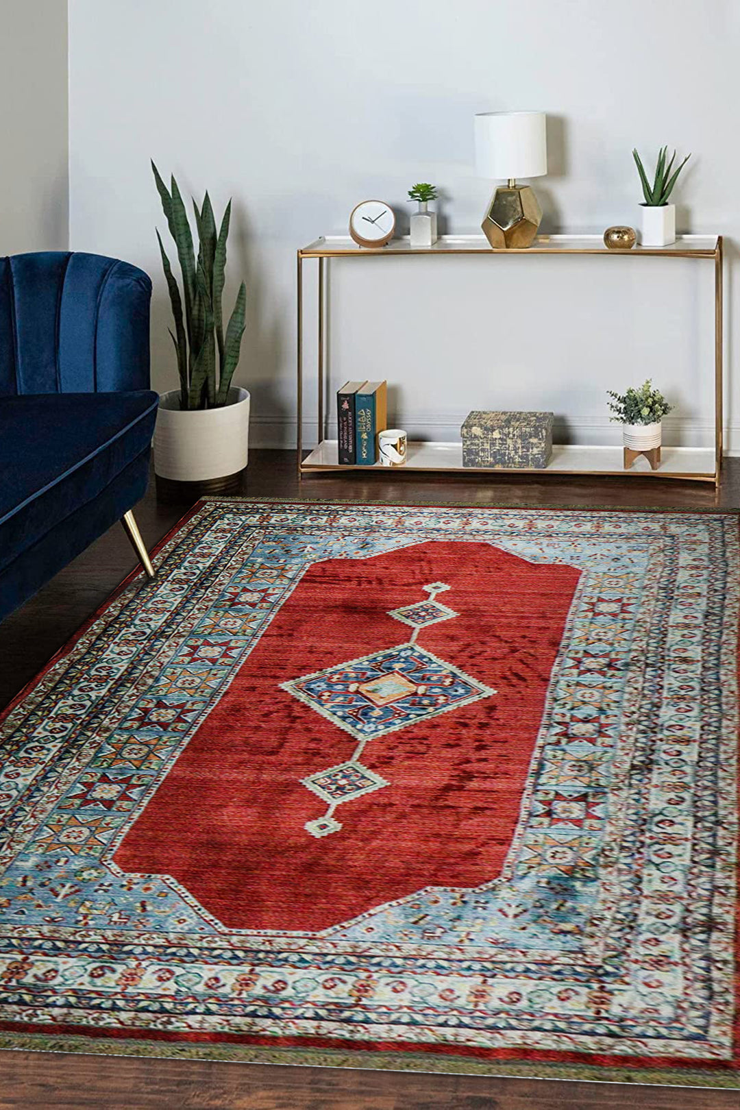 Iranian Rhyton Rugs-Wd Rug - 6.5 x 9.8 FT - Red - Resilient Construction for Long-Lasting Use