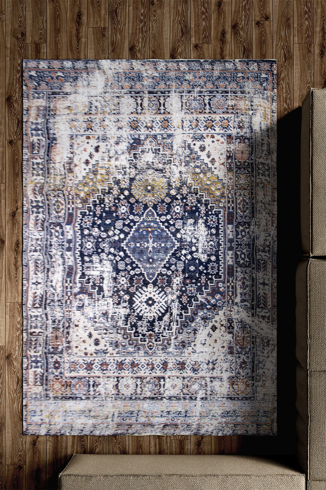 Turkish Allure Rug - 4.9 x 7.8 FT -  Gray - Elegant Woven Design with Premium Quality