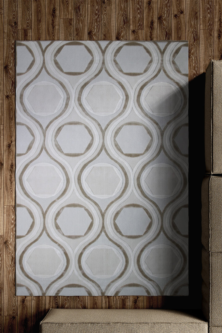 Turkish Modern Festival - 5.2 x 7.5 FT - Gray - Superior Comfort, Modern Style Accent Rugs