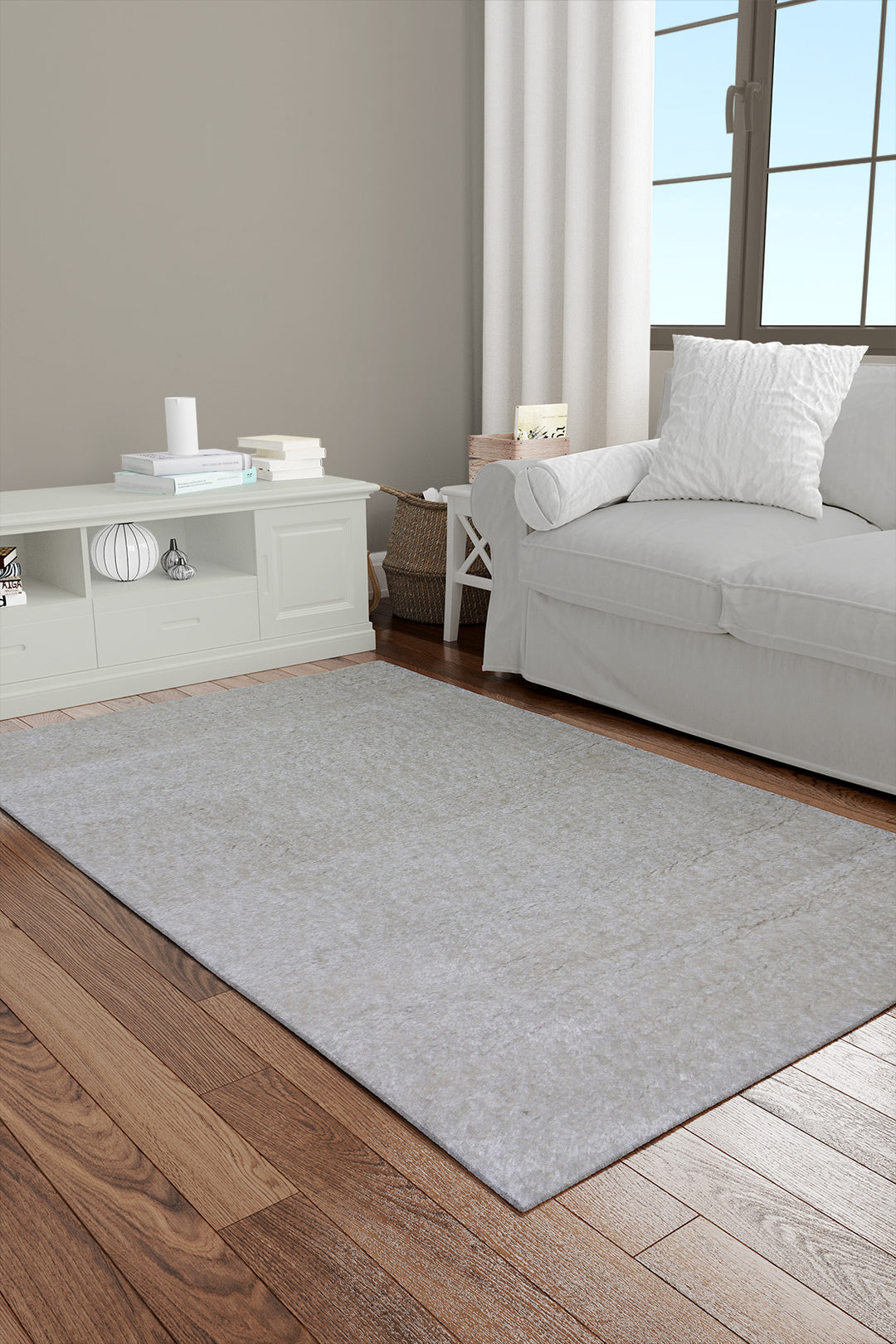 Turkish Shaggy California Rug - 3.3 x 4.9 FT - Beige - Fluffy and Durable Floor Rug