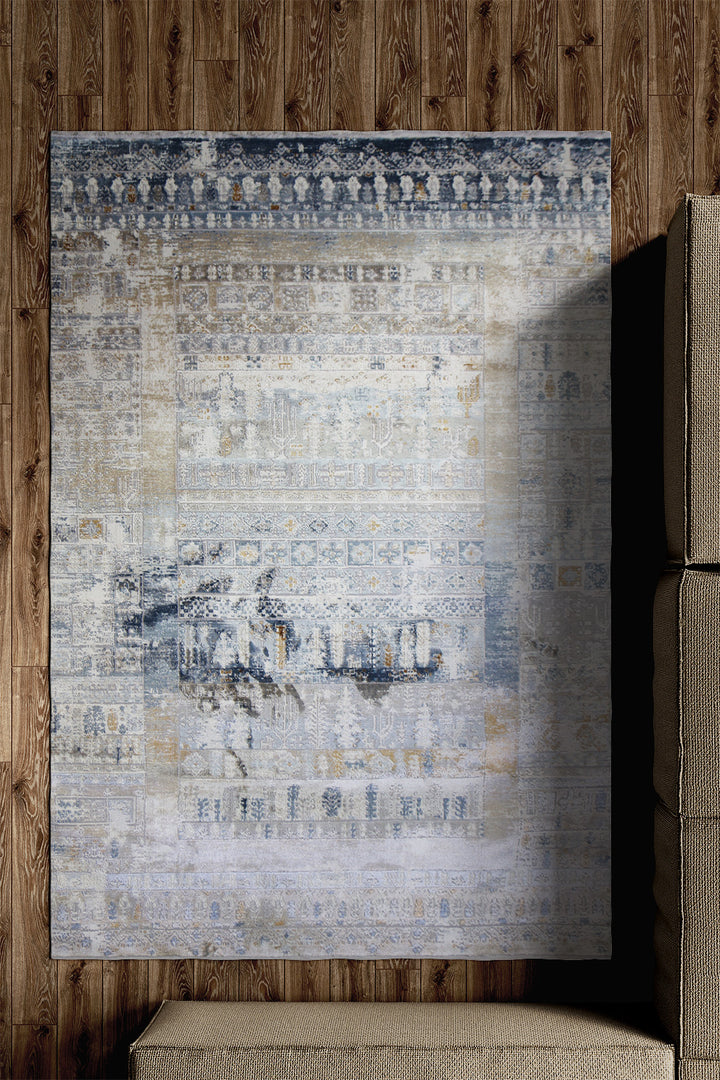 Turkish Modern Alpine Rug - 4.9 x 7.4 Ft - Cream - Superior Comfort, Modern Style Accent Rugs