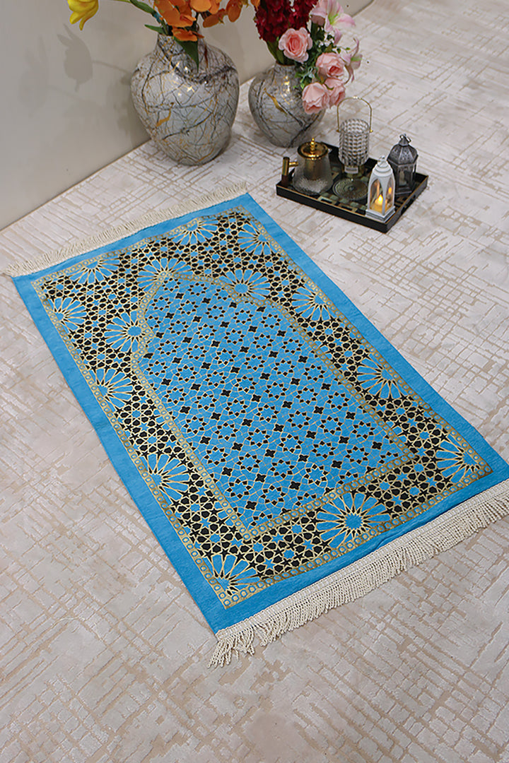 Ultra Janamaz - Foldable Travel Prayer Mat - L Blue