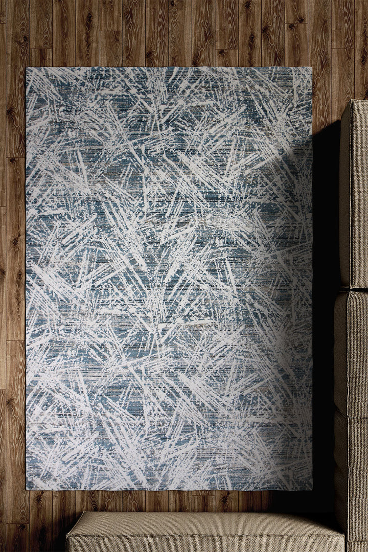 Turkish Modern Festival 1 Rug - 5.2 x 7.5 Ft - Blue - Superior Comfort, Modern Style Accent Rugs