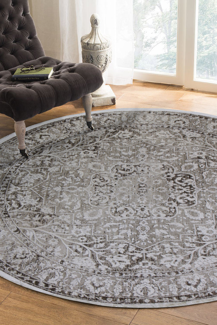 <p>Turkish Modern <strong>Elements Rug</strong>  - Beige - 5.2 x 5.2 FT</p>