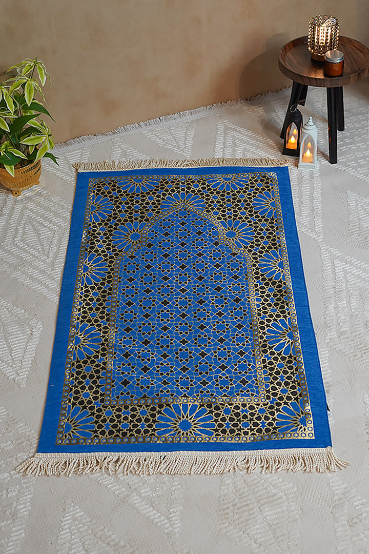 Ultra Janamaz - Foldable Travel Prayer Mat - Blue