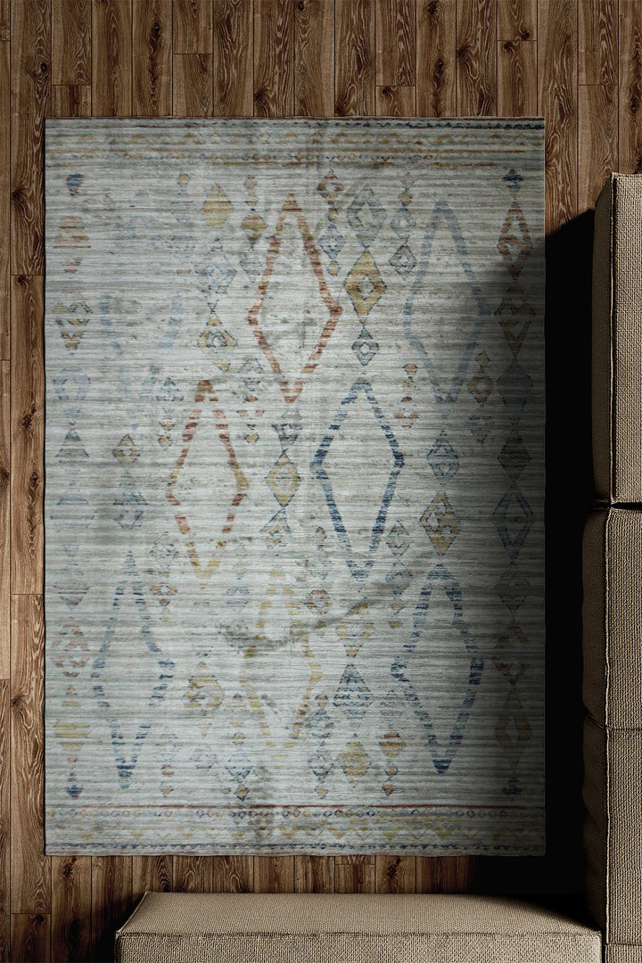 Turkish Modern Festival Plus - 5.2 x 7.6 FT - White - Sleek and Minimalist for Chic Interiors