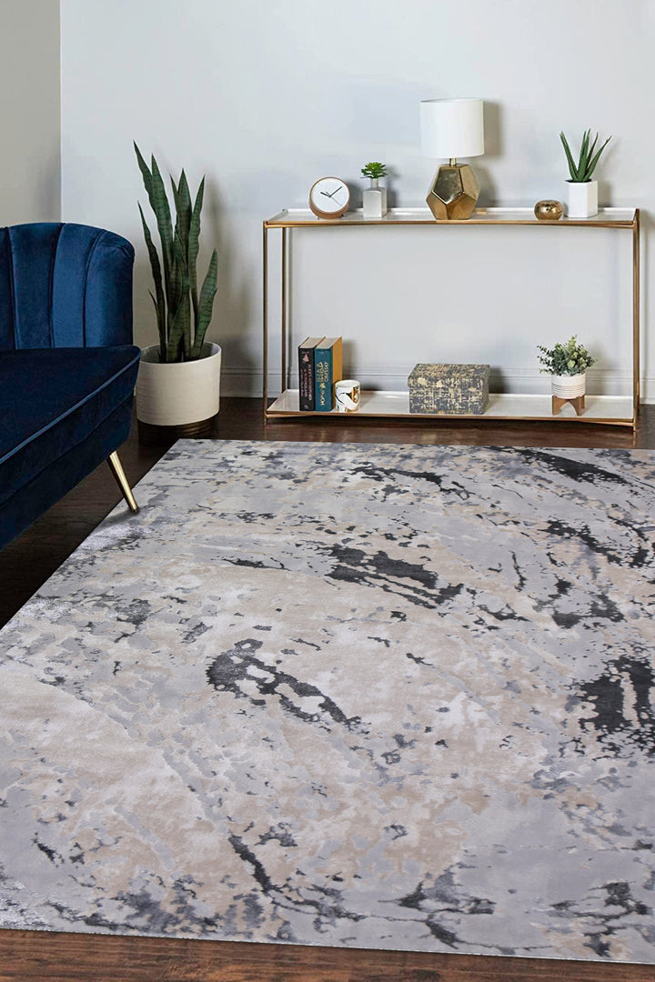 Turkish Modern Expression Rug - 4.9 x 7.4 FT - Superior Comfort, Modern Style Accent Rugs