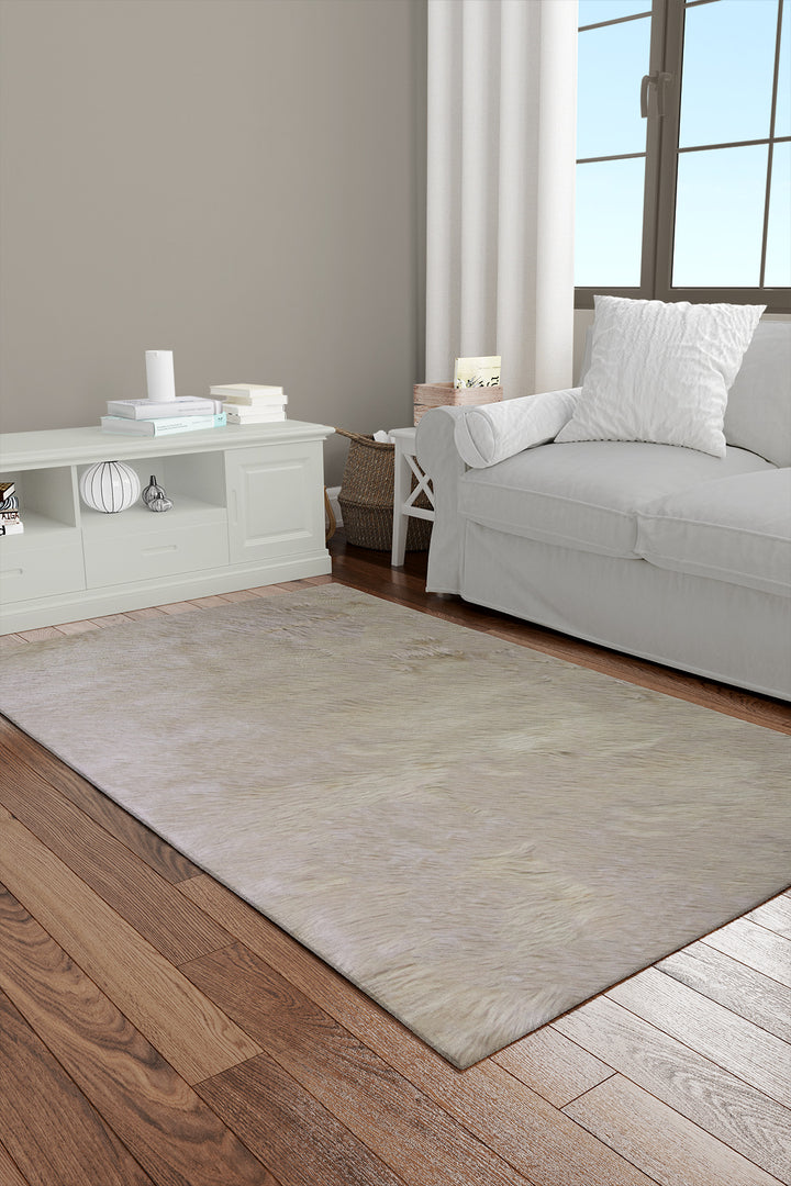 Turkish Cosmos Fur Rug - 3.9 x 5.6 Ft - Brown - Fluffy Furry Floor Decor Rugs