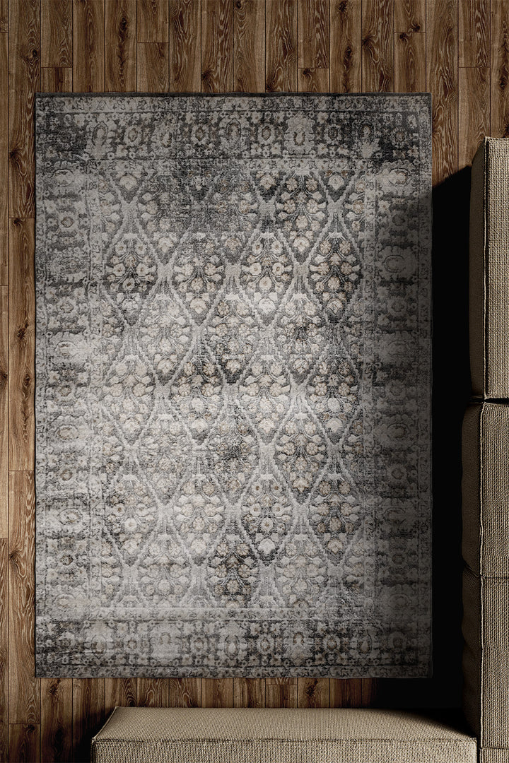 Turkish Modern - Festival-Wd Rug  - 5.2 X 7.5 Ft  - Gray -  Superior Comfort, Modern Style Accent Rug