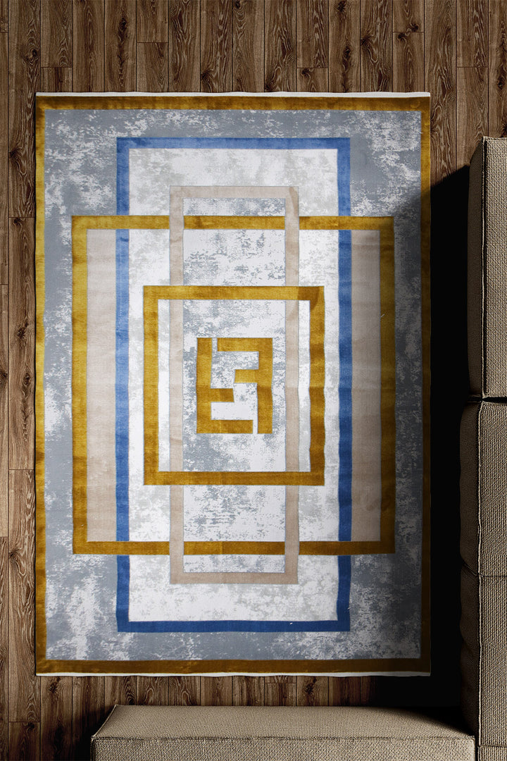 Turkish Modern Festival WD Rug - 4.9 x 7.2 FT - Gray - Luxurious Woven Masterpiece 50% Off!