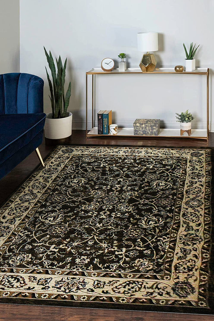 Classical Turkish Kazak Rug - 9.8 x 13.1 FT - Brown - Resilient Construction for Long-Lasting Use