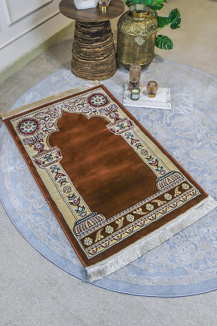 Ishraq Janamaz Beige and Brown