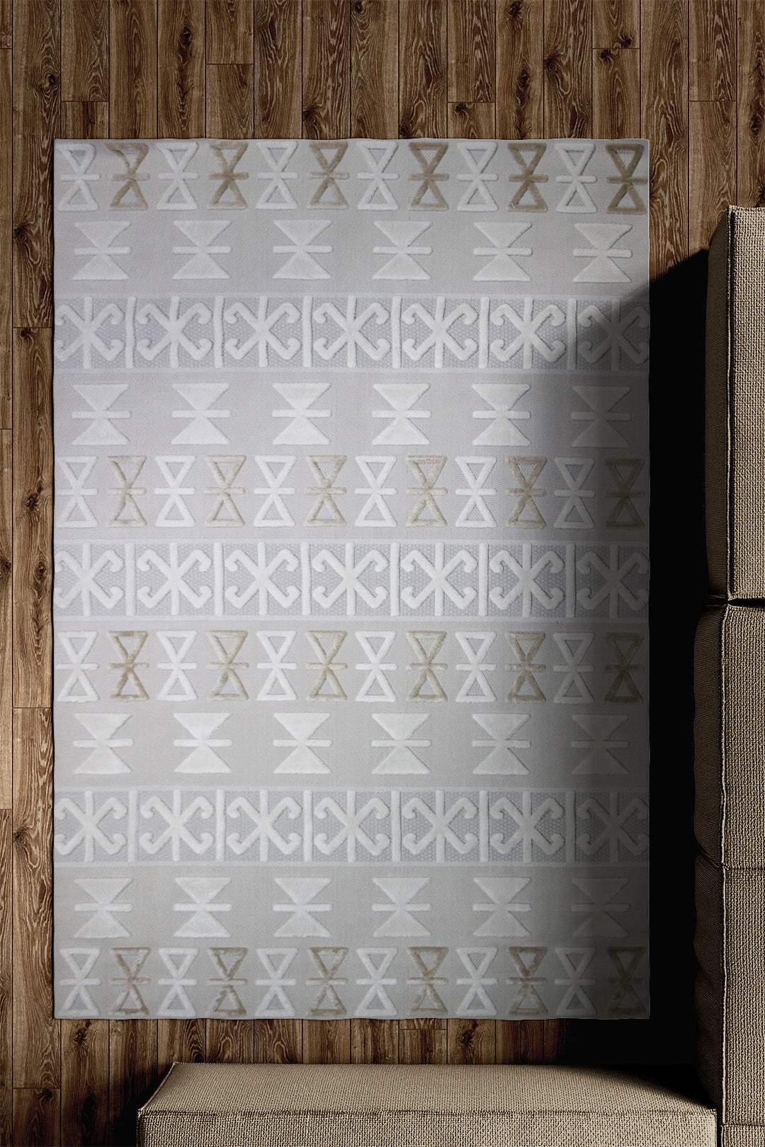 Turkish Modern Festival - 5.2 x 7.5 FT - Gray - Superior Comfort, Modern Style Accent Rugs
