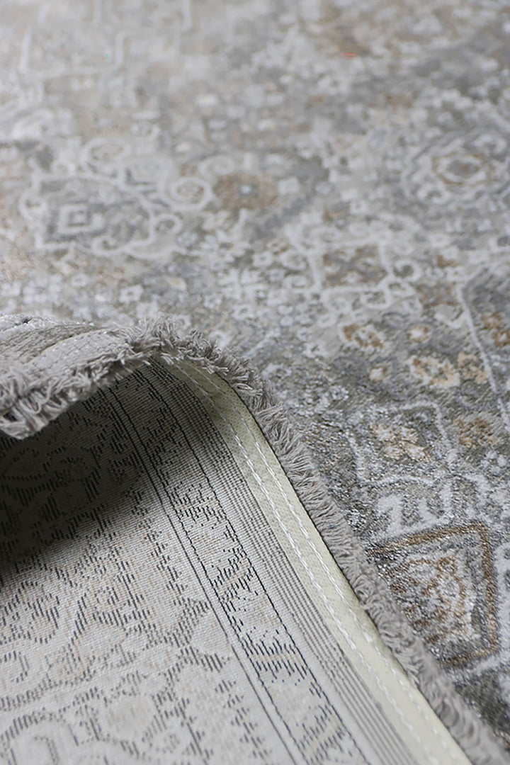 Turkish Modern Festival WD Oval Rug - 5.2 x 7.5 FT - Cream - Luxurious Woven Masterpiece 50% Off!