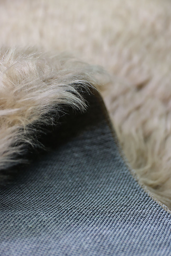 Turkish Cosmos Fur Rug - 3.9 x 5.6 Ft - Brown - Fluffy Furry Floor Decor Rugs