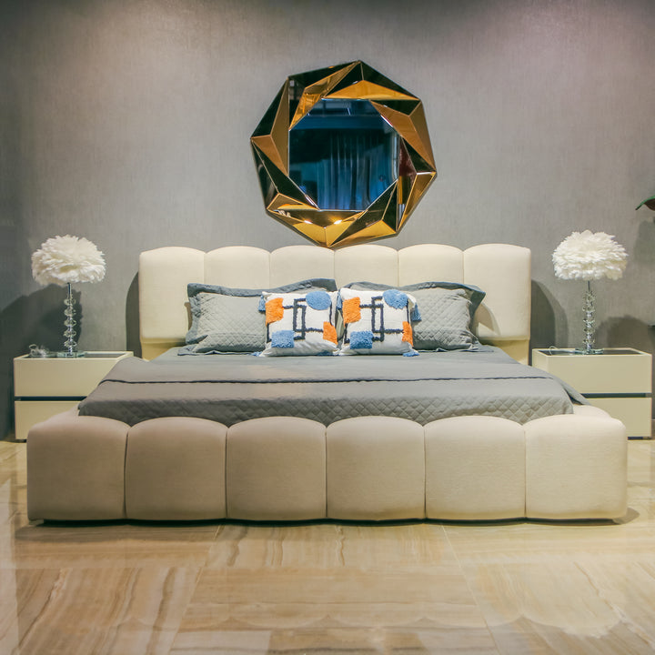 Modern King Size Teddy Bed With Side Tables