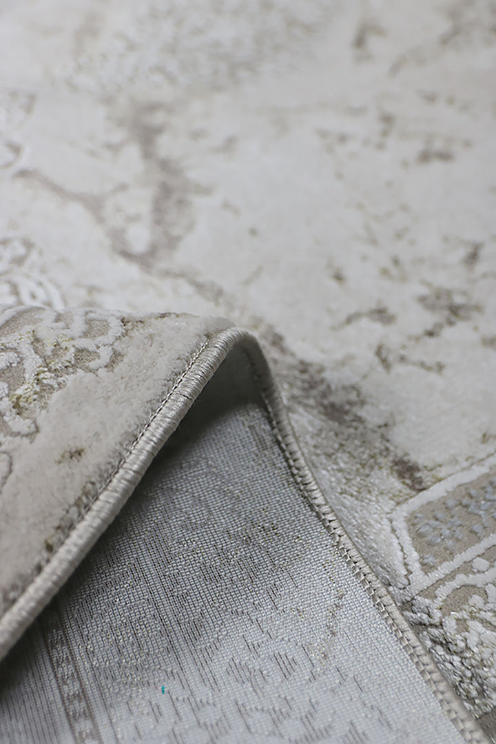 Turkish Modern Festival WD Oval Rug - 5.2 x 7.5 FT - Cream - Luxurious Woven Masterpiece 50% Off!