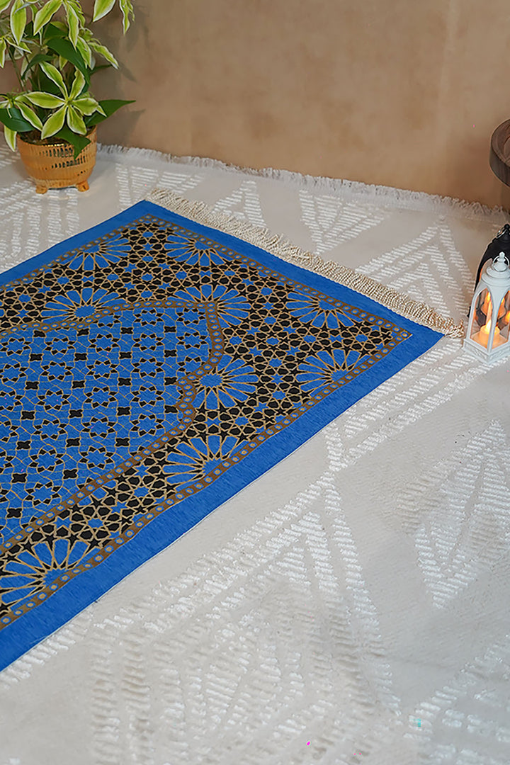 Ultra Janamaz - Foldable Travel Prayer Mat - Blue