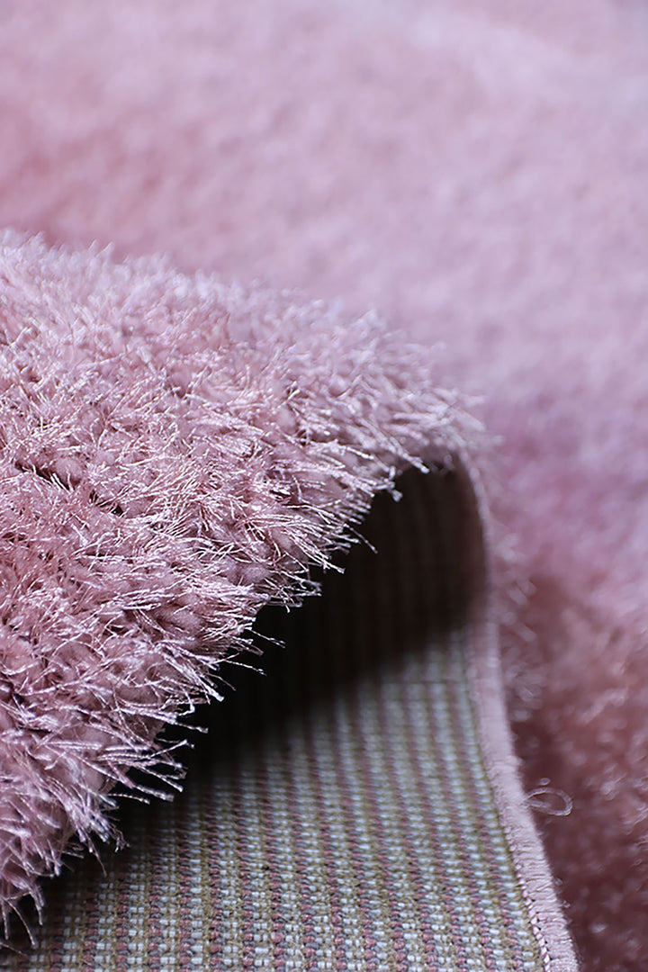 Turkish Shaggy California Rug - 3.3 x 4.9 FT - Pink - Fluffy and Durable Floor Rug
