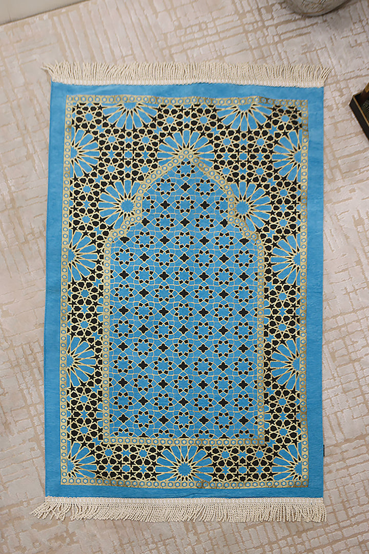 Ultra Janamaz - Foldable Travel Prayer Mat - L Blue