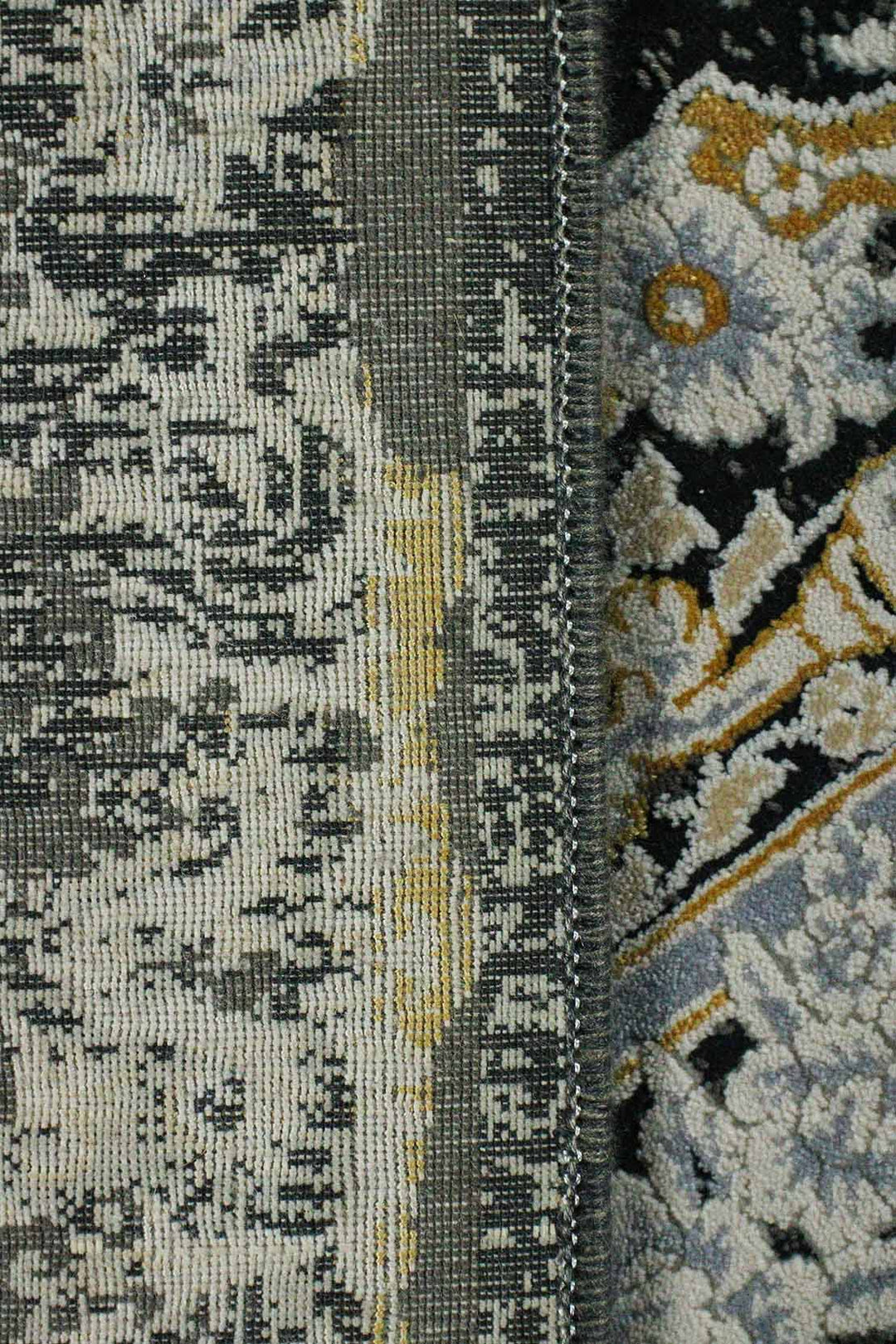 Iranian Authentic Vintage-Wd Rug - 6.5 x 9.8 FT - Gray and Yellow - Resilient Construction for Long-Lasting Use