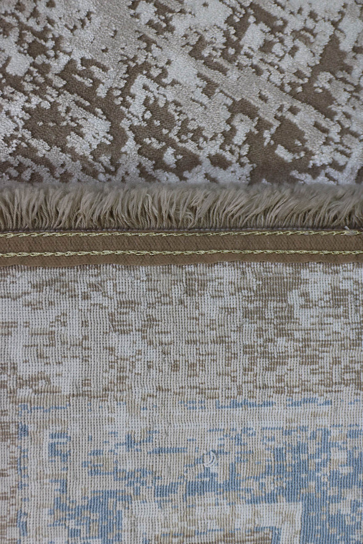 Turkish Modern Authentic Rug - 6.6 x 9.8 Ft - Beige - Premium Quality Rug