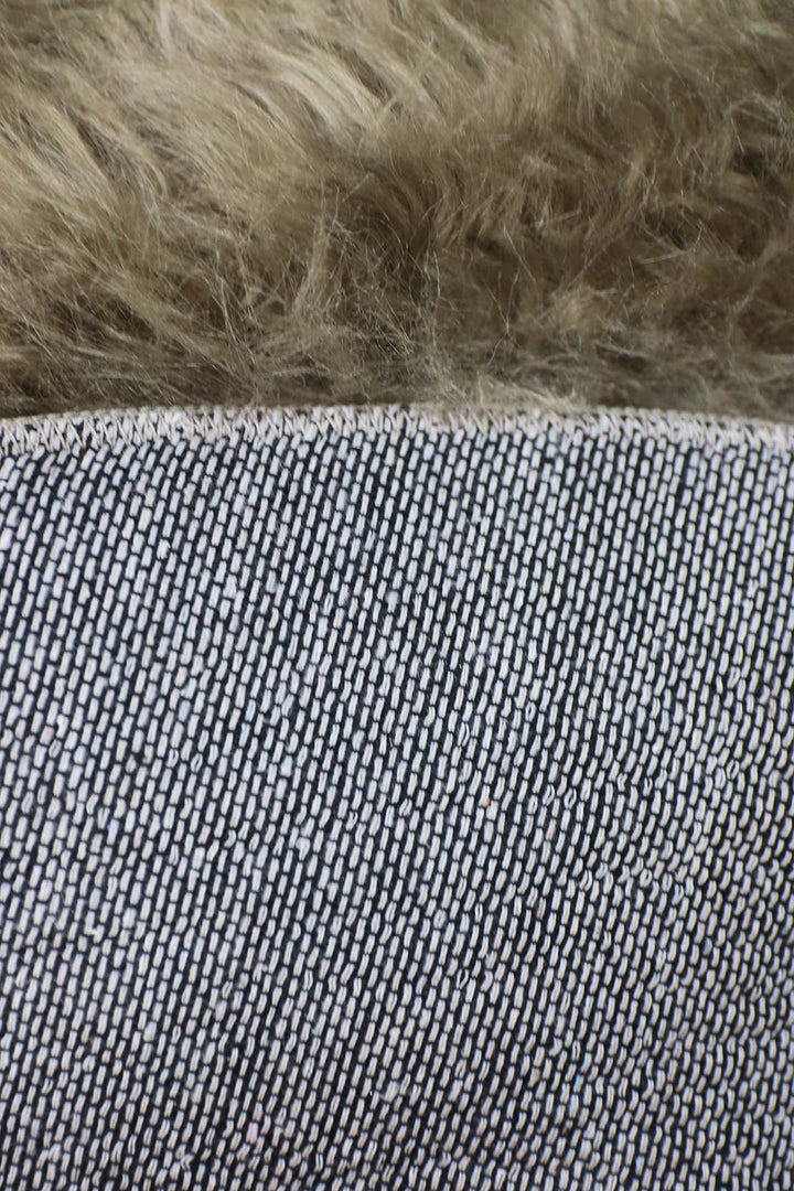 Turkish Cosmos Fur Rug - 3.9 x 3.9 Ft - Brown - Fluffy Furry Floor Decor Rugs