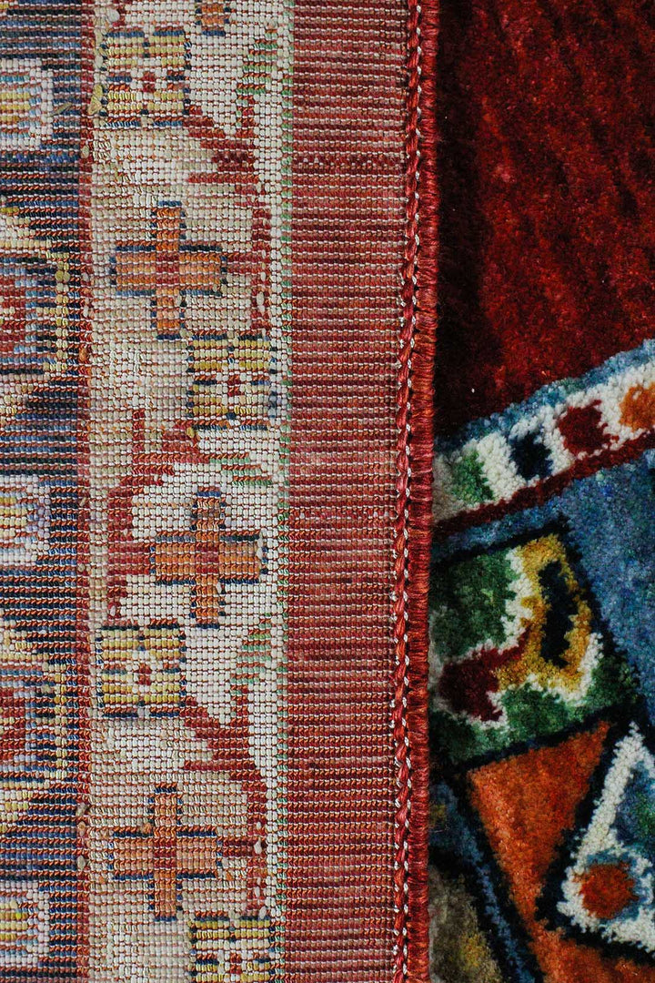 Iranian Rhyton Rugs-Wd Rug - 6.5 x 9.8 FT - Red - Resilient Construction for Long-Lasting Use