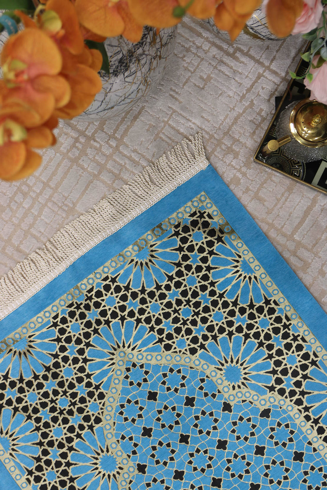 Ultra Janamaz - Foldable Travel Prayer Mat - L Blue