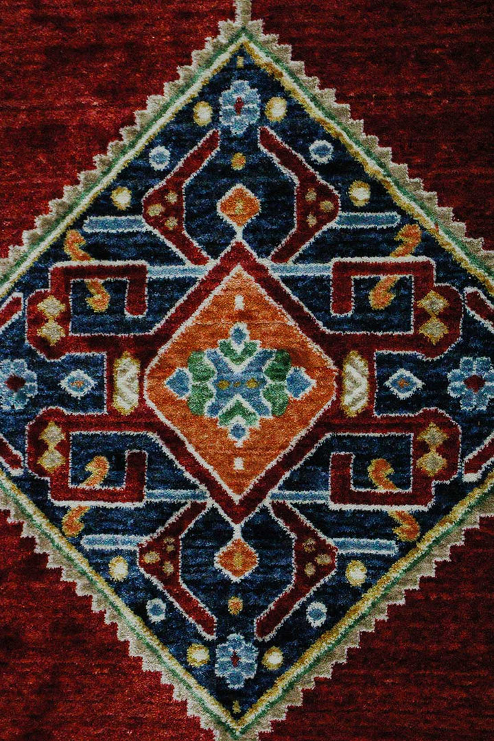 Iranian Rhyton Rugs-Wd Rug - 6.5 x 9.8 FT - Red - Resilient Construction for Long-Lasting Use