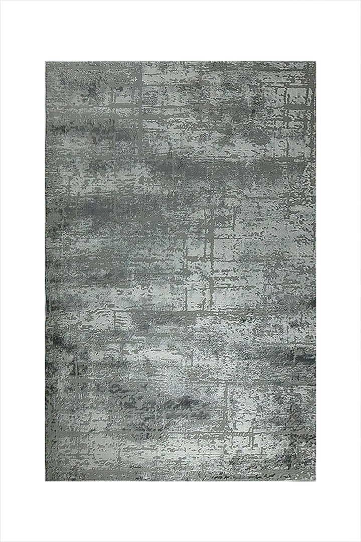 Turkish Modern Festival WD Rug - Gray  and Cream - 5.2 x 6.9 FT - Sleek and Minimalist for Chic Interiors