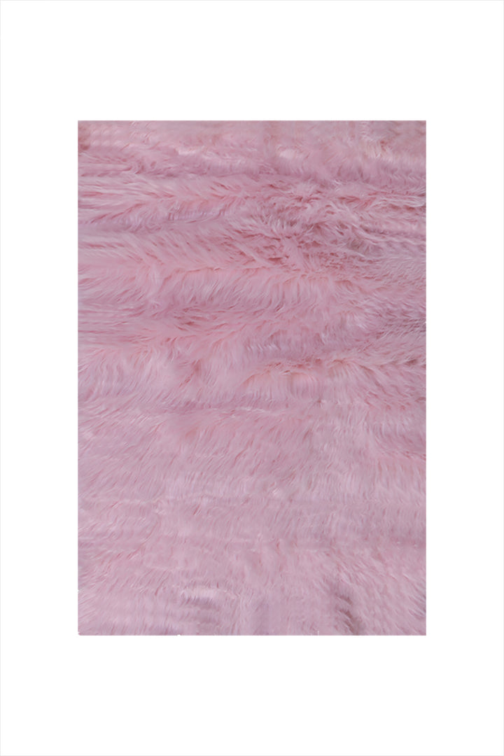 Turkish Cosmos Fur Rug - 2 x 3 Ft - Pink - Fluffy Furry Floor Decor Rugs