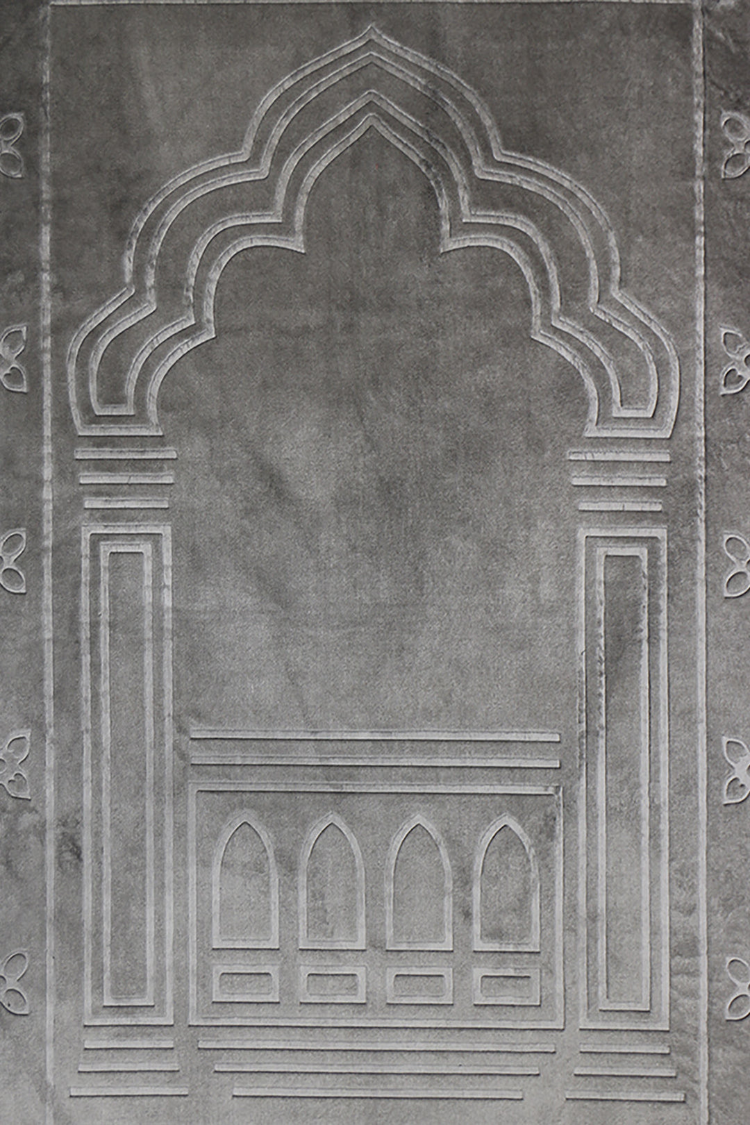 Comfort Janamaz - Premium Velvet Quilted Prayer Mat - Gray