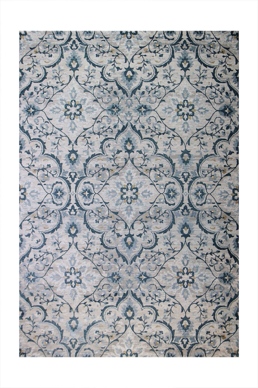 Turkish Modern  Festival Wd Rug  - 6.5 x 9.5 FT - Blue -  Luxurious Woven Masterpiece 50% Off!