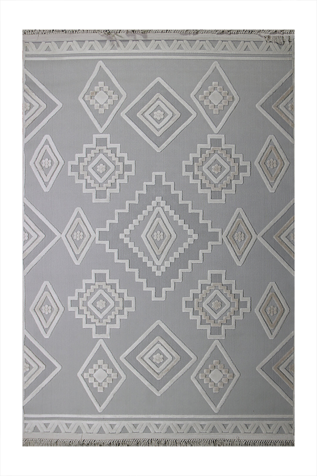Turkish Modern Festival - 5.2 x 7.5 FT - Gray - Superior Comfort, Modern Style Accent Rugs