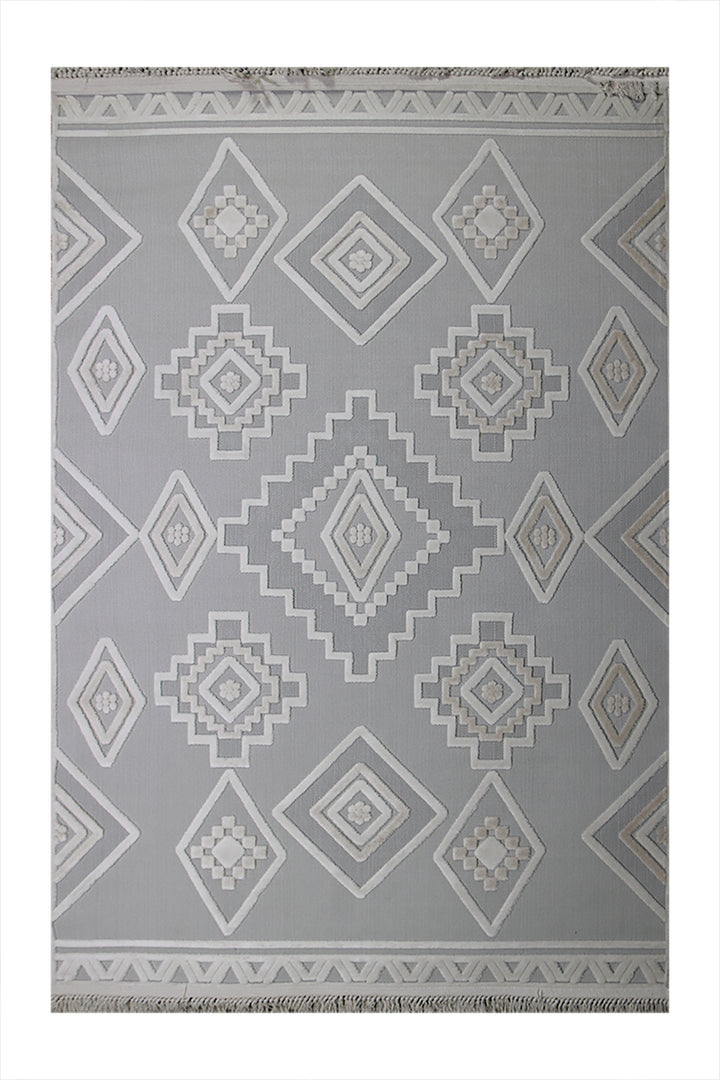 Turkish Modern Festival - 5.2 x 7.5 FT - Gray - Superior Comfort, Modern Style Accent Rugs