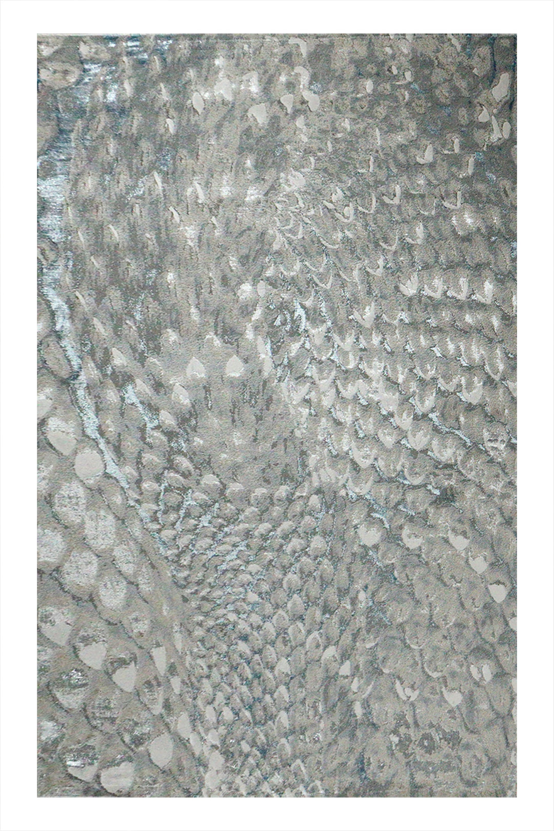 Turkish Modern Festival 1 Rug - 4.9 x 8.0 FT - Blue - Sleek and Minimalist for Chic Interiors