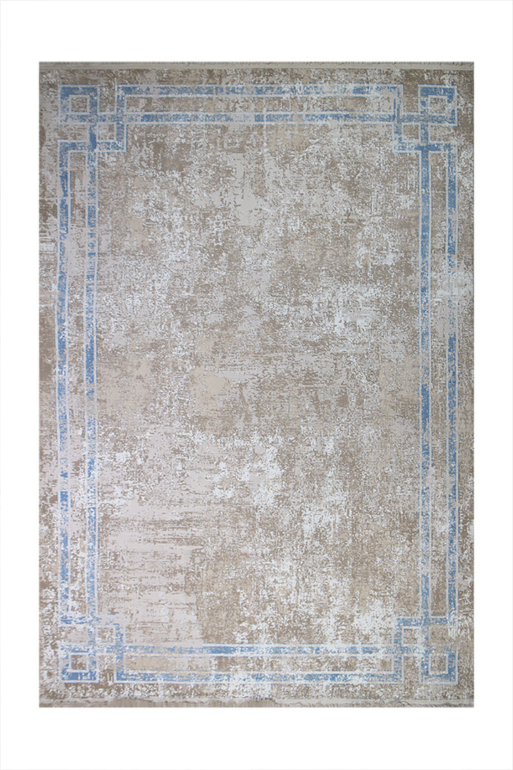 Turkish Modern Authentic Rug - 6.6 x 9.8 Ft - Beige - Premium Quality Rug
