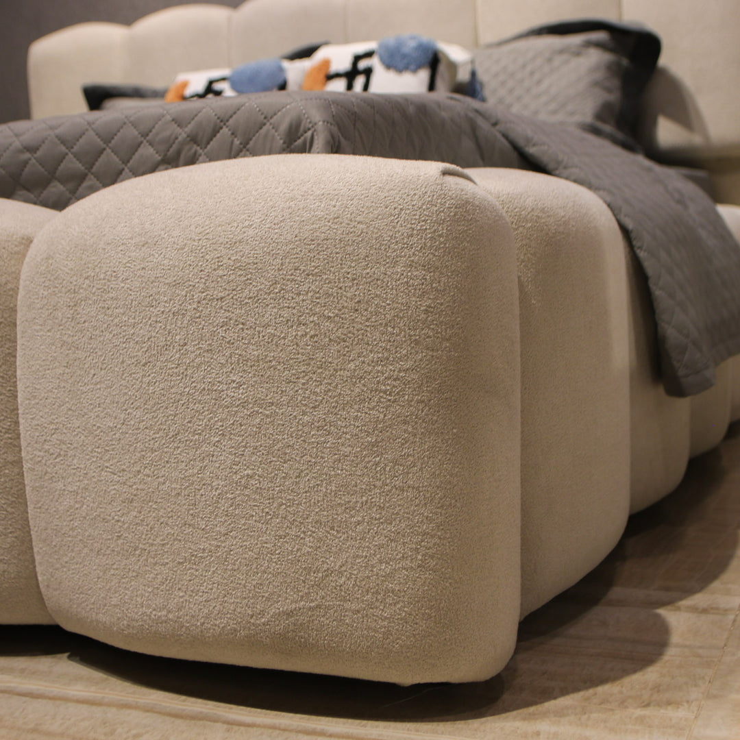 Modern King Size Teddy Bed With Side Tables