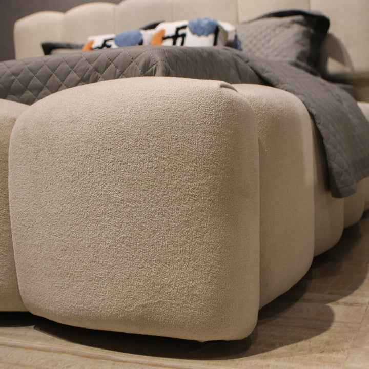 Modern King Size Teddy Bed With Side Tables