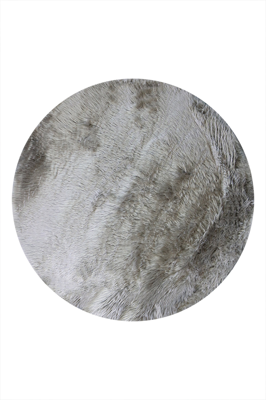 Turkish Cosmos Fur Rug - 3.9 x 3.9 Ft - Brown - Fluffy Furry Floor Decor Rugs