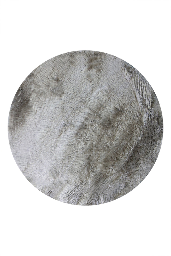 Turkish Cosmos Fur Rug - 3.9 x 3.9 Ft - Brown - Fluffy Furry Floor Decor Rugs