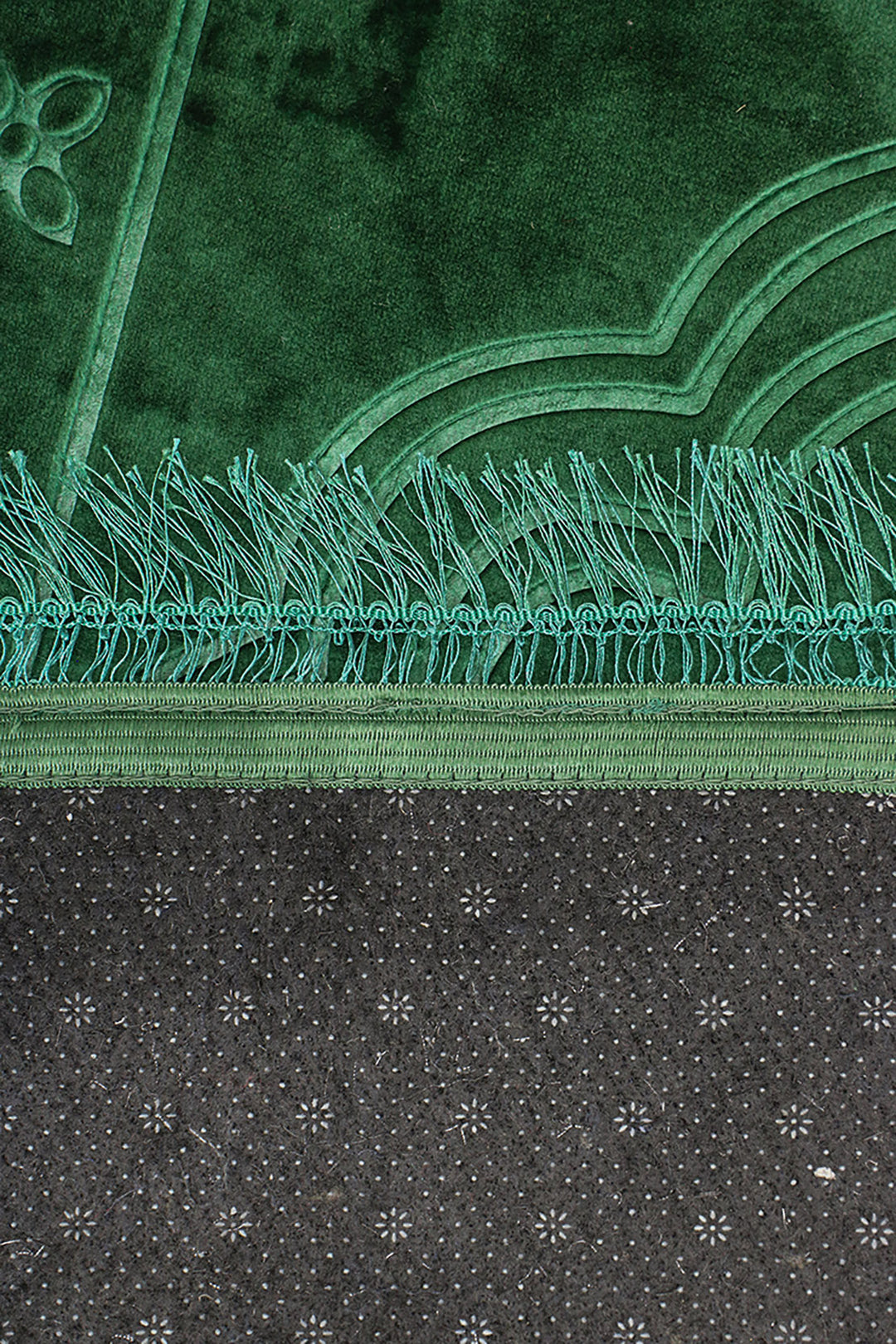 Comfort Janamaz - Premium Velvet Quilted Prayer Mat - Green