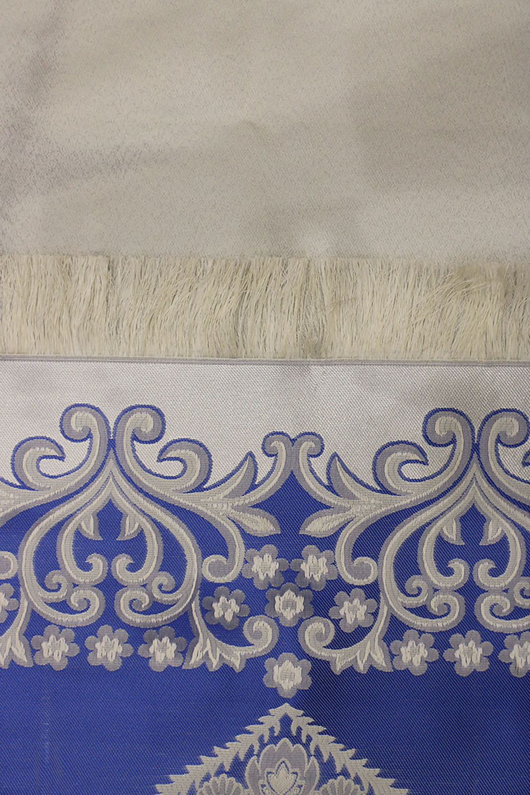 Silk Janamaz With Bag - Foldable Travel Prayer Mat - Navy