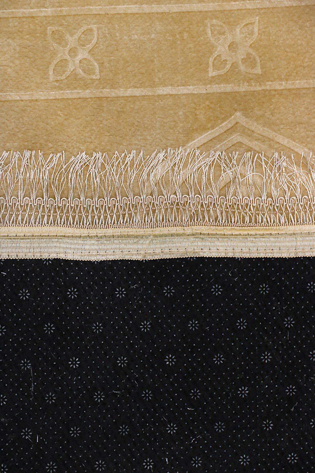 Comfort Janamaz - Premium Velvet Quilted Prayer Mat - Beige