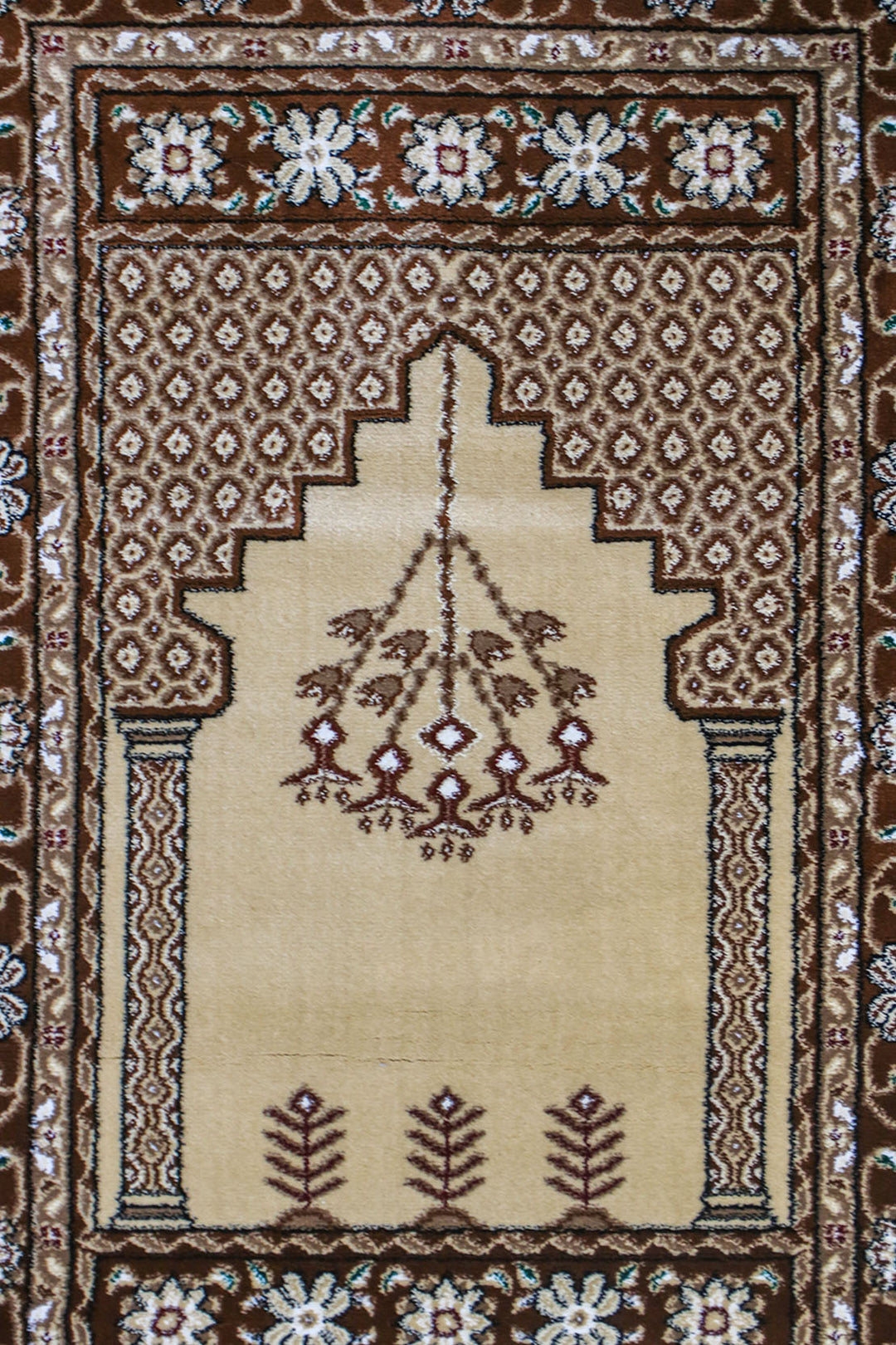 Ishraq Janamaz Beige and Brown
