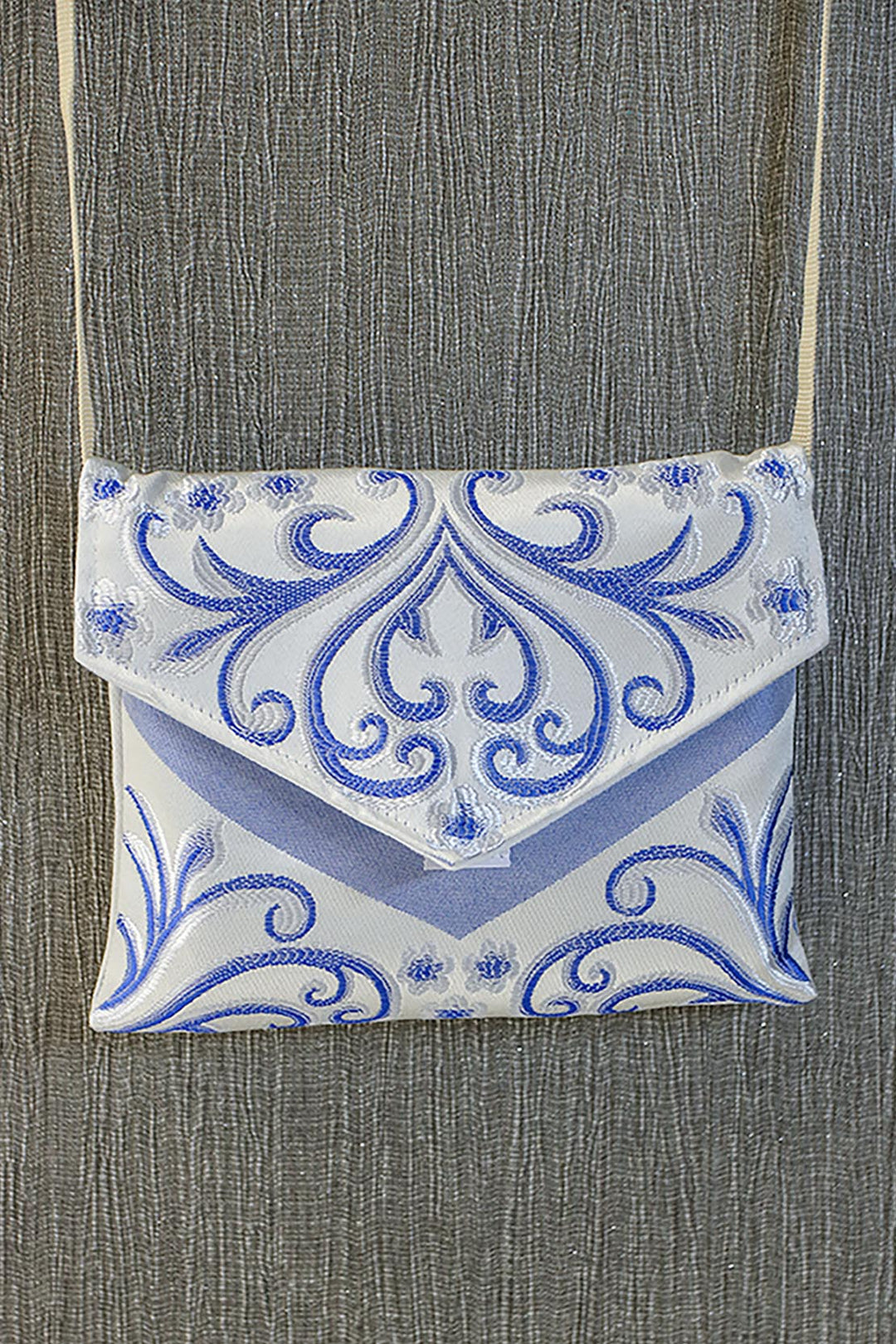 Silk Janamaz With Bag - Foldable Travel Prayer Mat - Navy