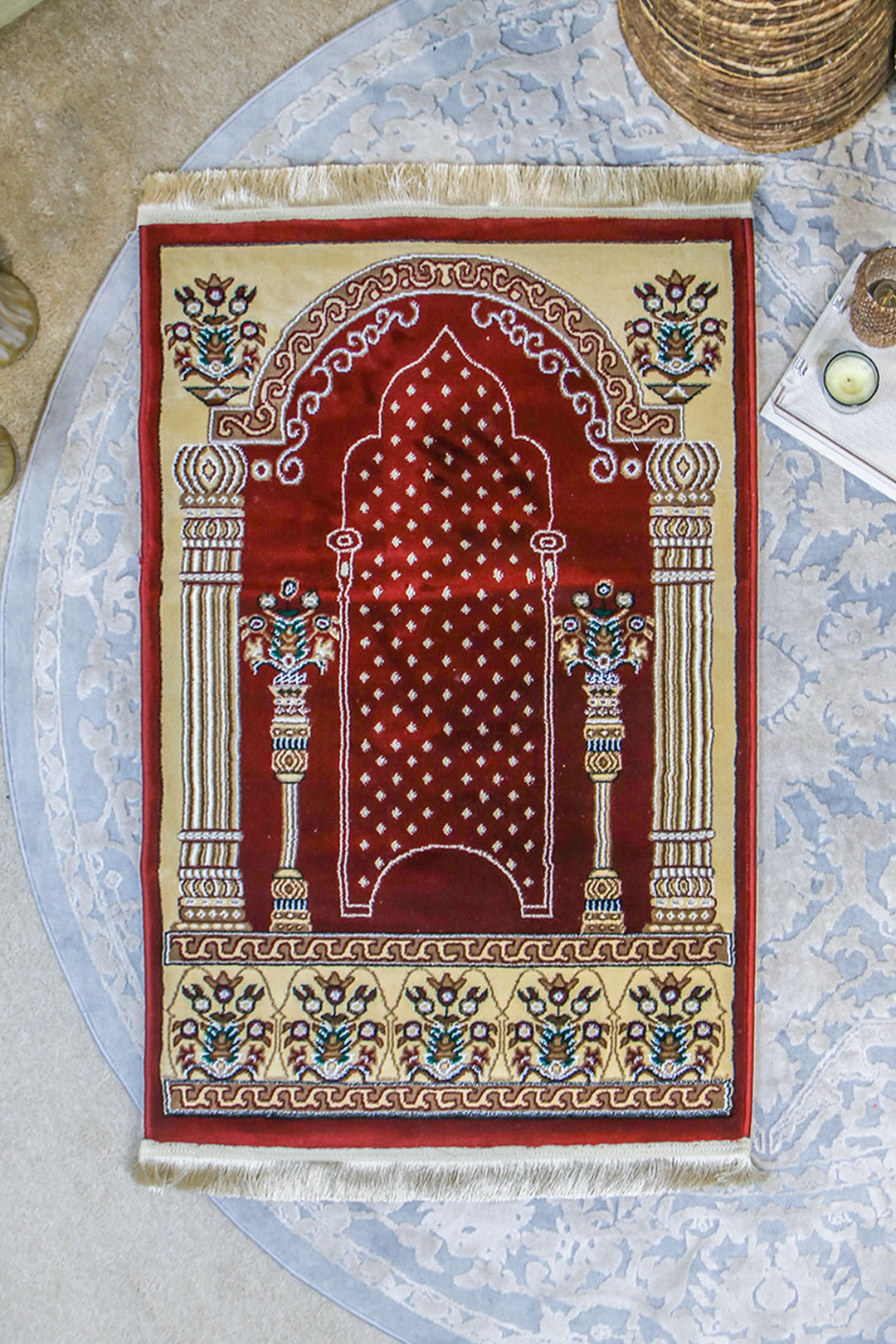 Ishraq Janamaz D. Red and Beige