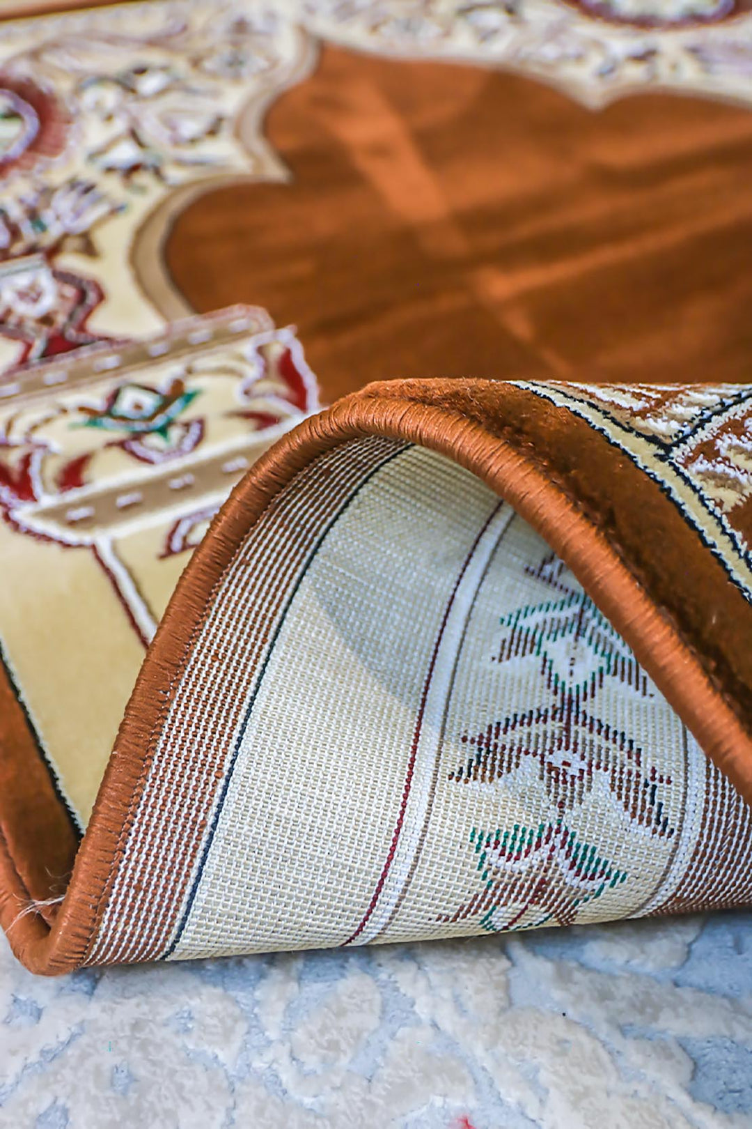 Ishraq Janamaz Beige and Brown