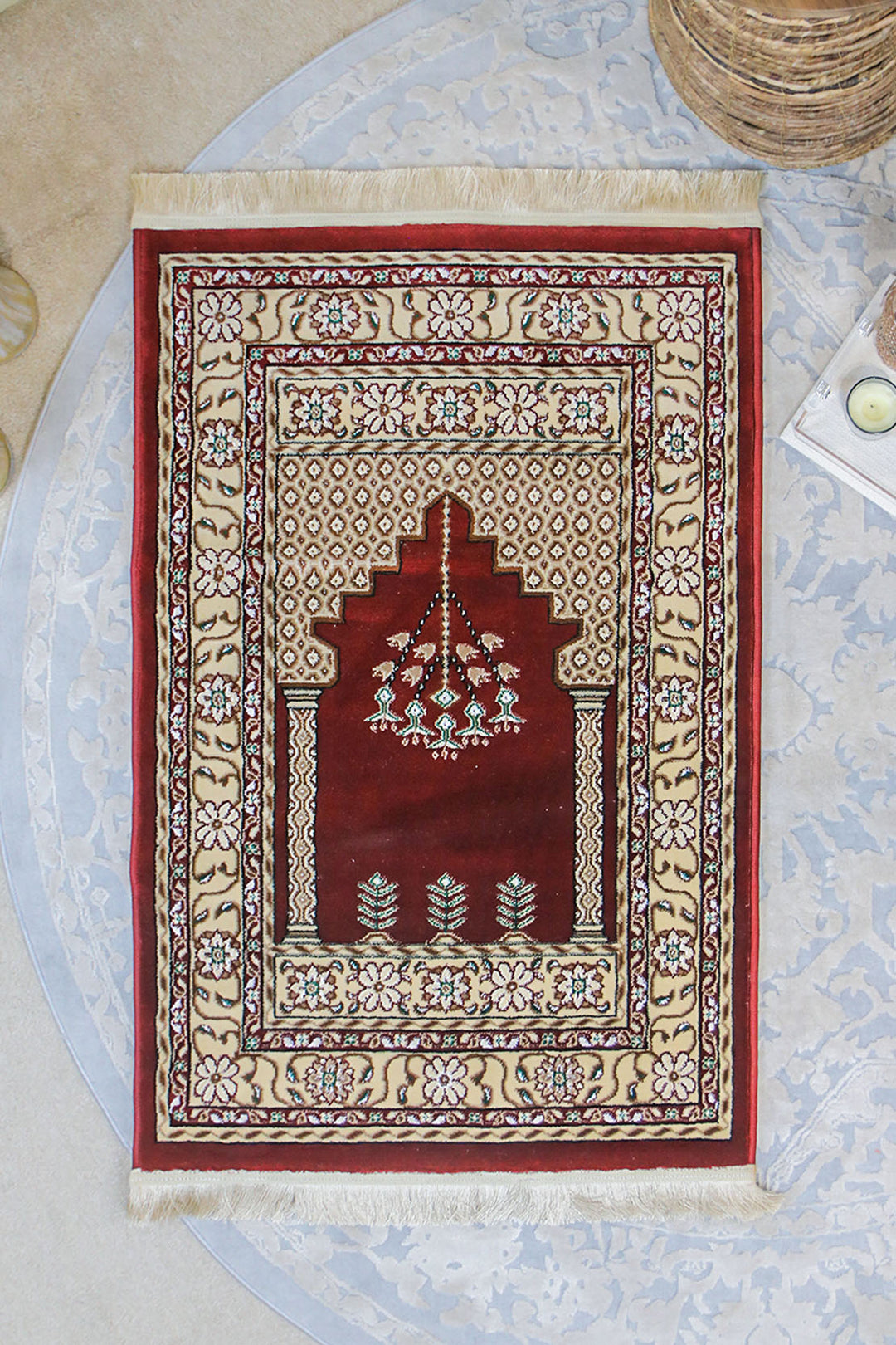 Ishraq Janamaz D. Red and Beige